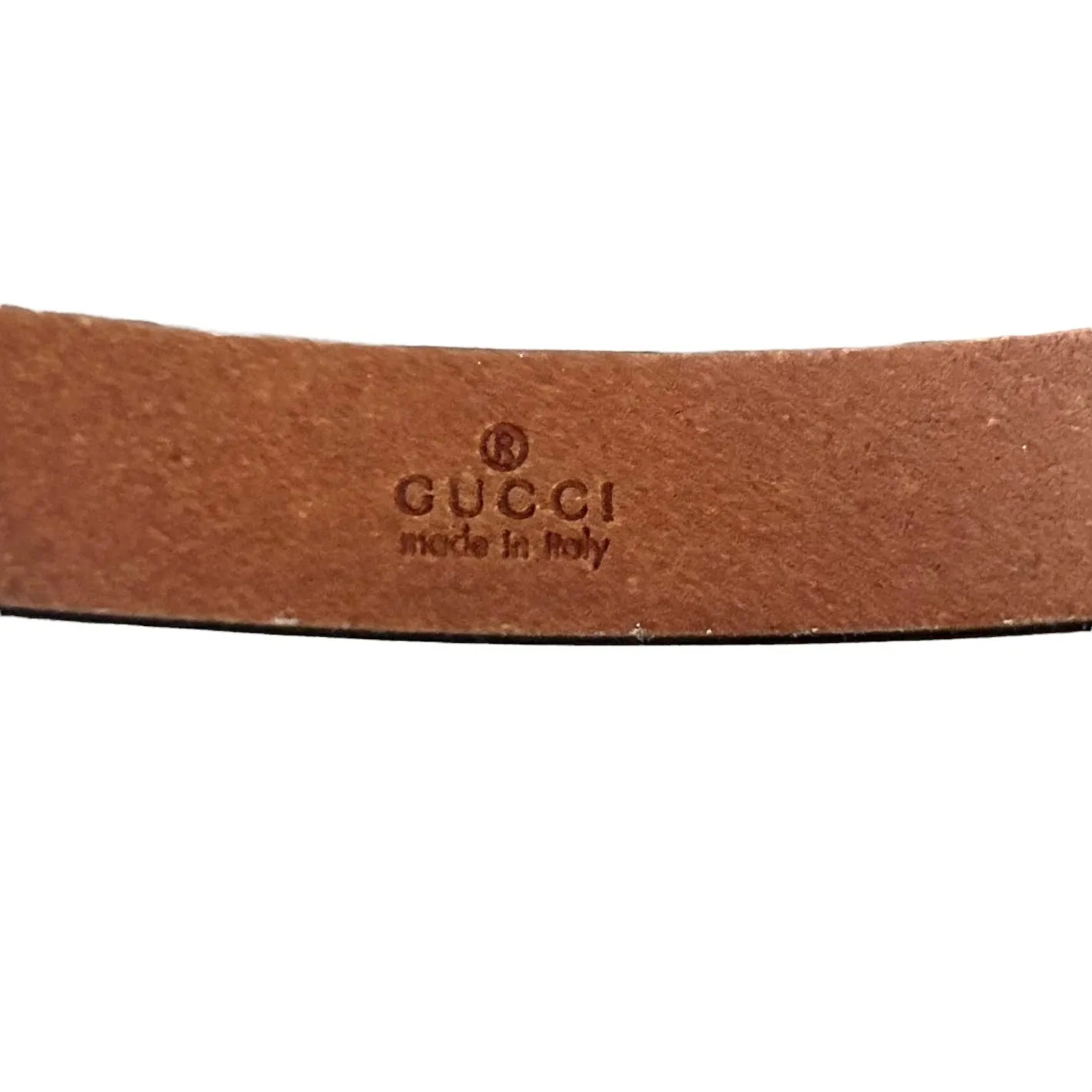GUCCI- Brown Leather Multi Lions Head Choker