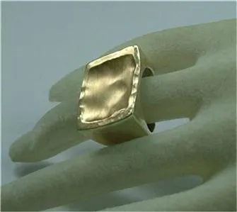 Hadar Designers Handmade 9k Yellow Gold Sterling Silver Ring 7,8,9,10 (I R221)