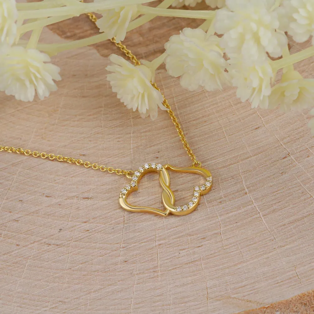 Happy 60th Birthday Infinity Hearts Necklace