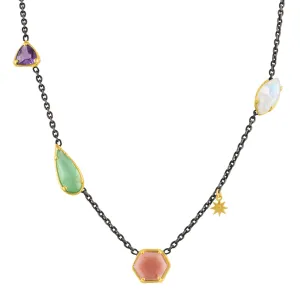 Hex Mix Stone Necklace