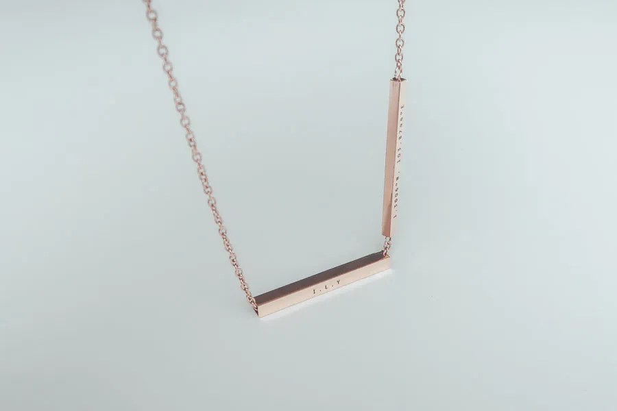 Hidden Message Bar Pendant | Necklace | Personalise