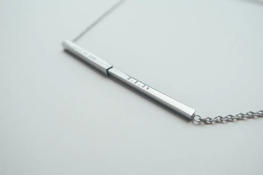 Hidden Message Bar Pendant | Necklace | Personalise