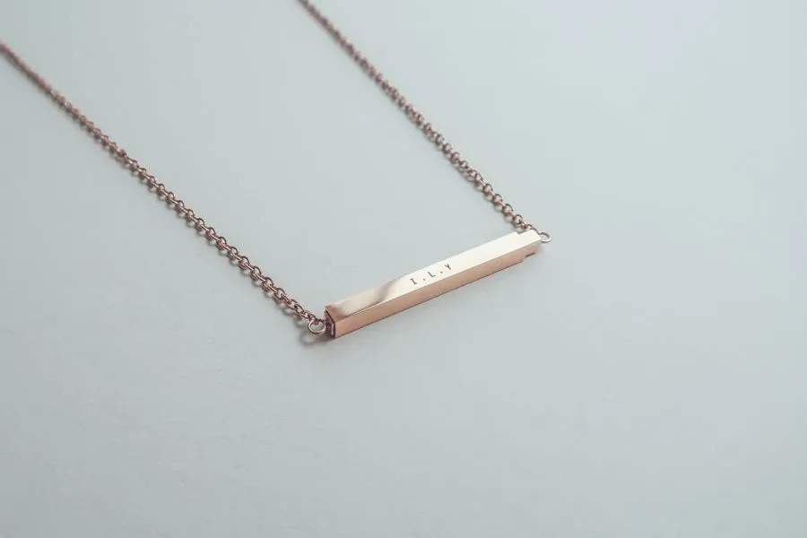 Hidden Message Bar Pendant | Necklace | Personalise