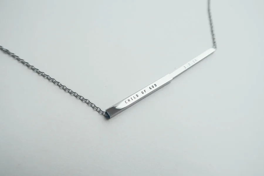 Hidden Message Bar Pendant | Necklace | Personalise