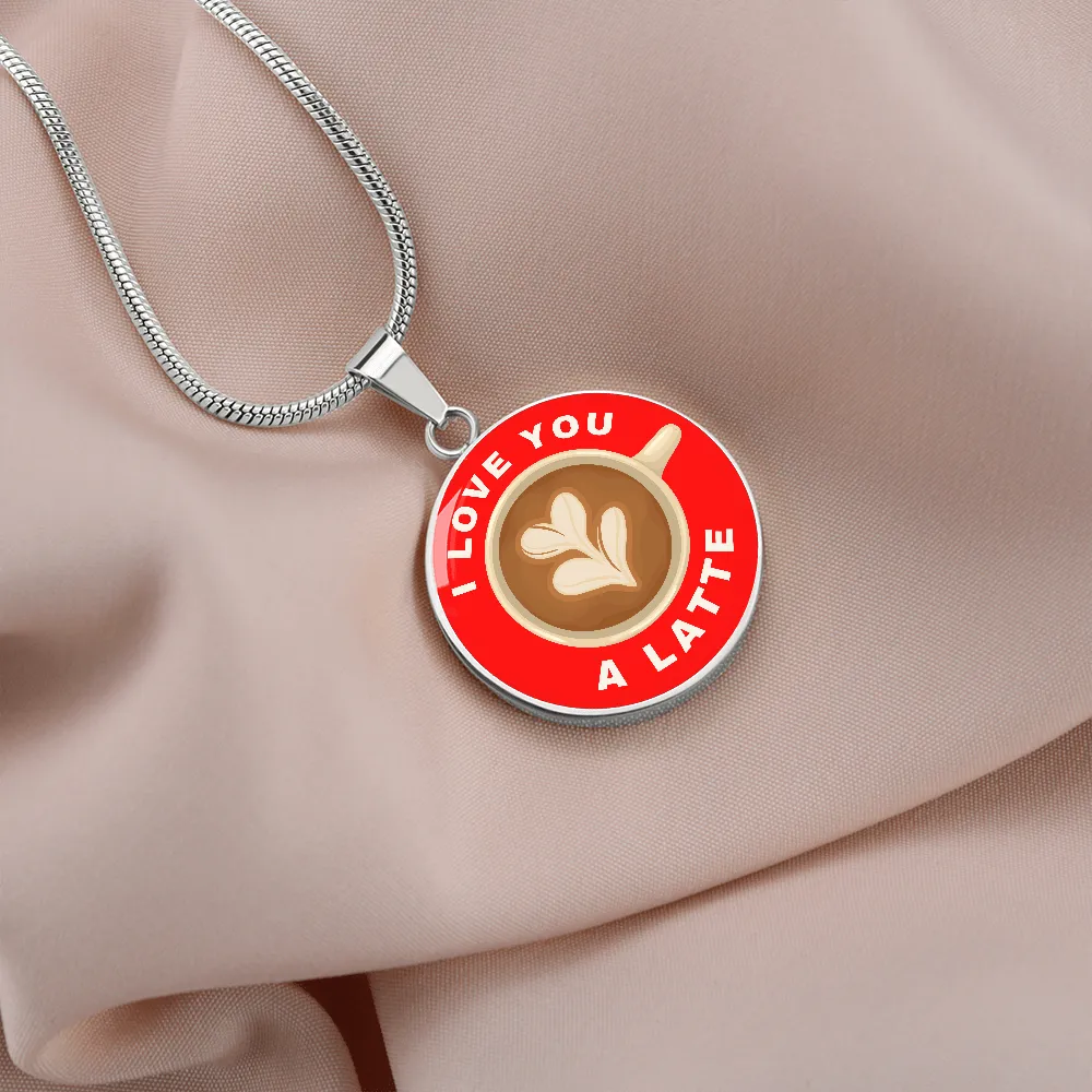 I Love You A Latte Coffee Necklace
