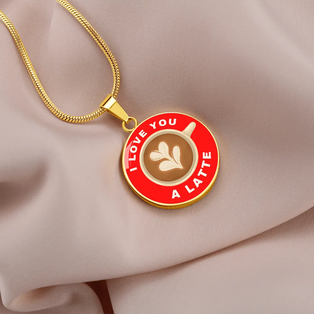 I Love You A Latte Coffee Necklace