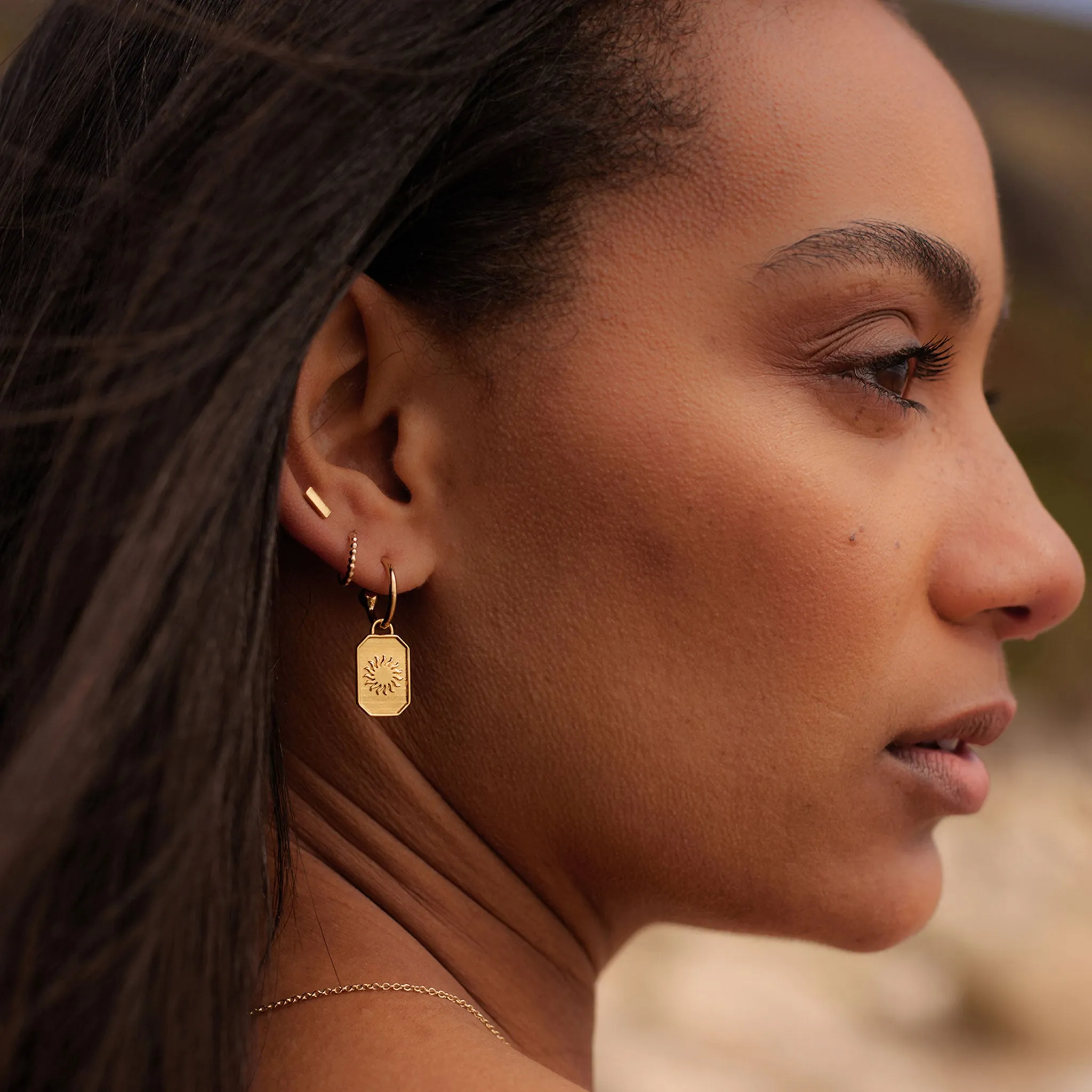 Ignis Drop Hoop Earrings