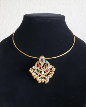 Jadau Kundan Hasli With Gold Plating