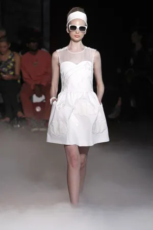 JC de CASTELBAJAC- NWT 2012 Ivory Applique Dress, Size 4