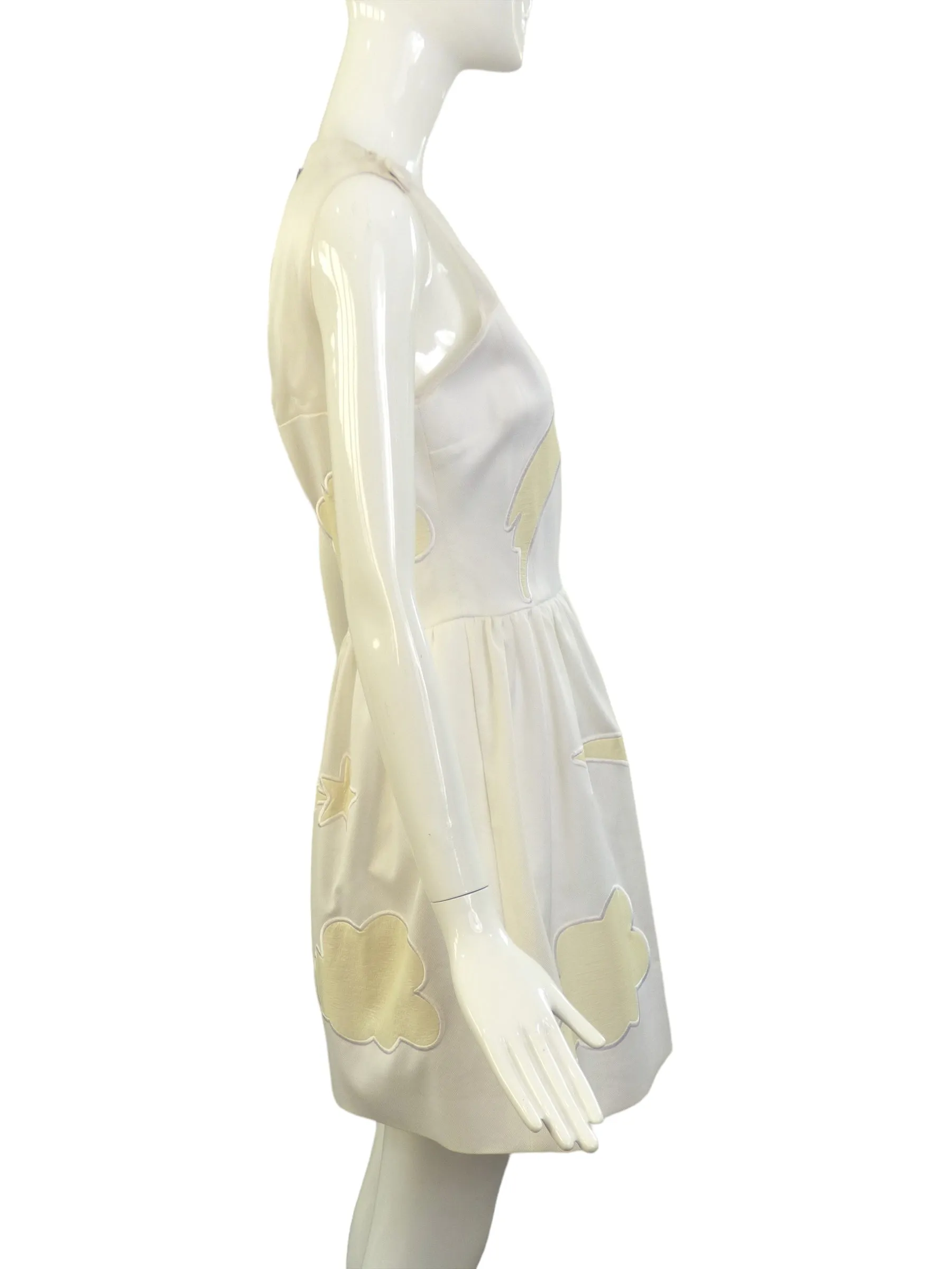 JC de CASTELBAJAC- NWT 2012 Ivory Applique Dress, Size 4