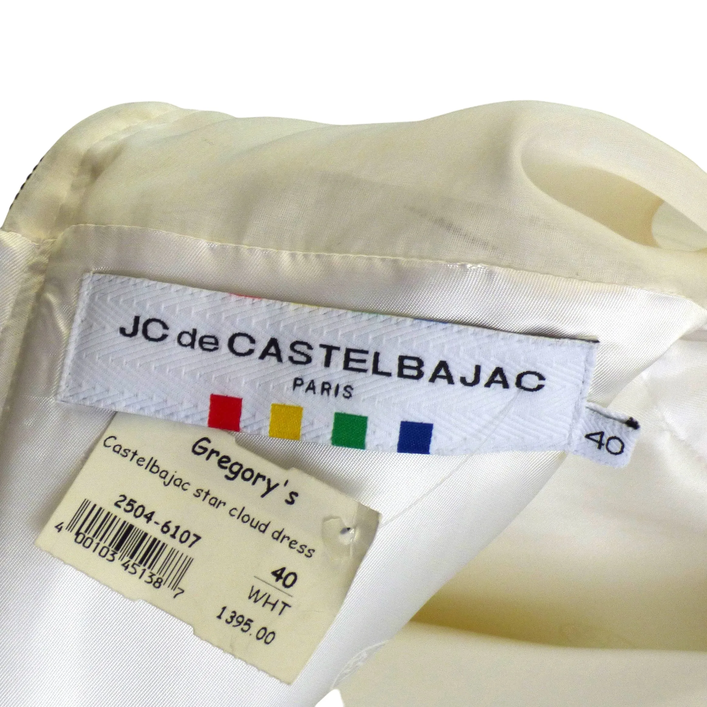 JC de CASTELBAJAC- NWT 2012 Ivory Applique Dress, Size 4