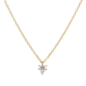 jennie kwon diamond baguette cluster necklace