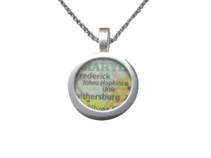 Johns Hopkins University Map Pendant Necklace