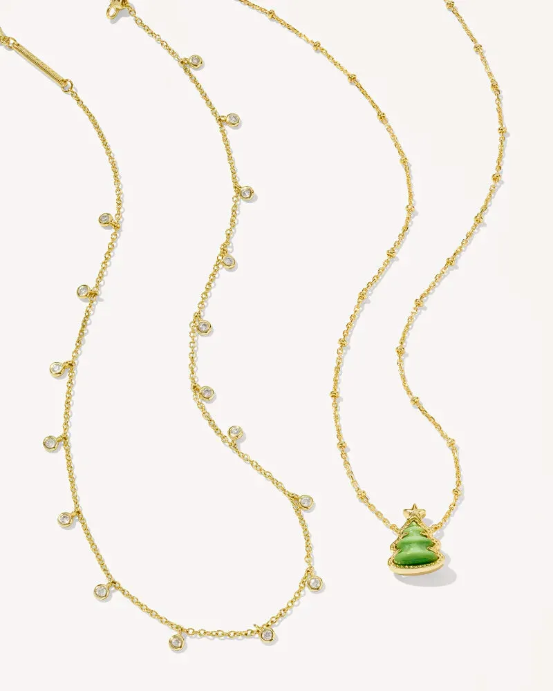 Kendra Scott Holiday Tree Gold Necklace