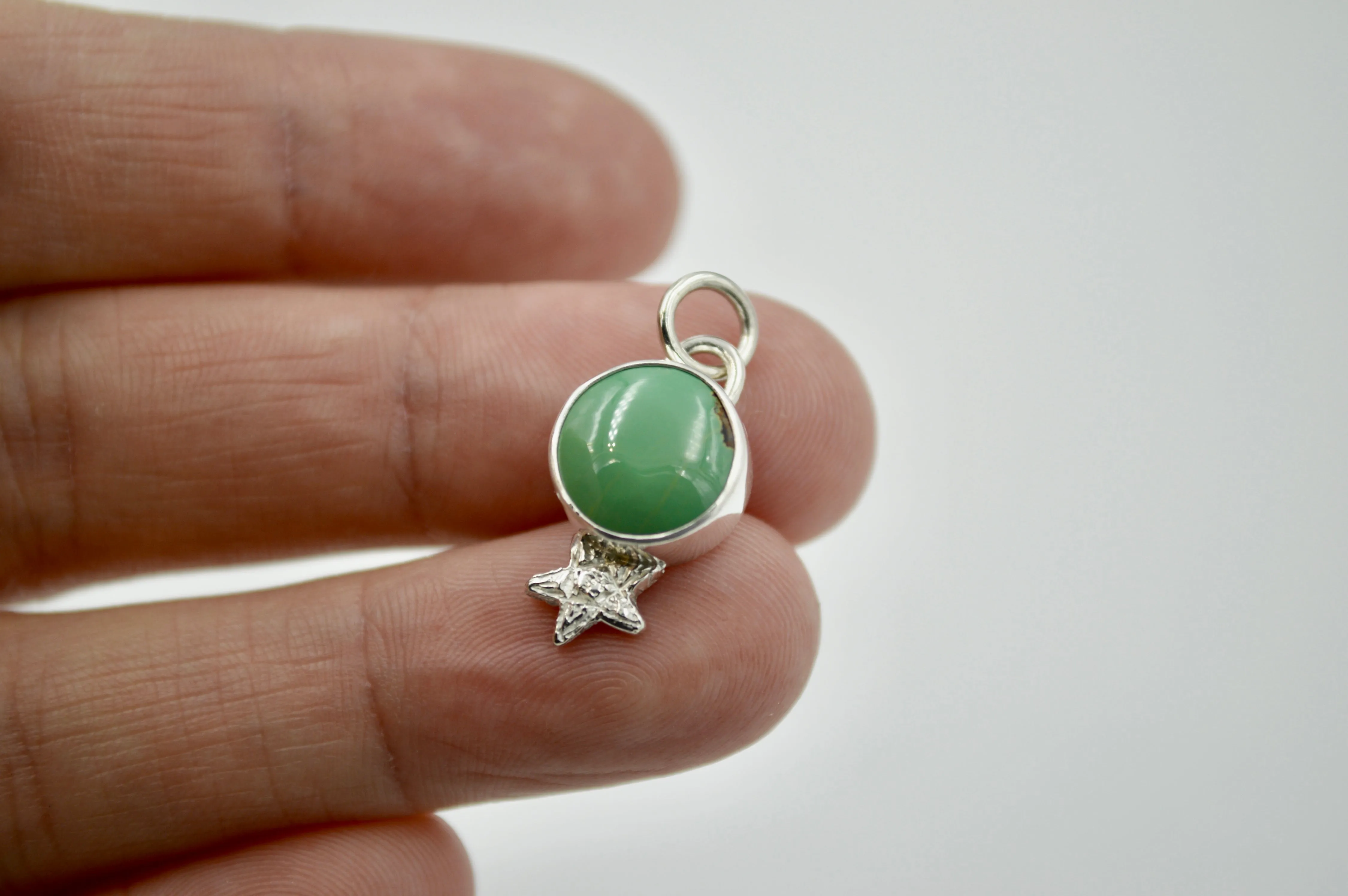Kingman Turquoise Star Pendant OOAK