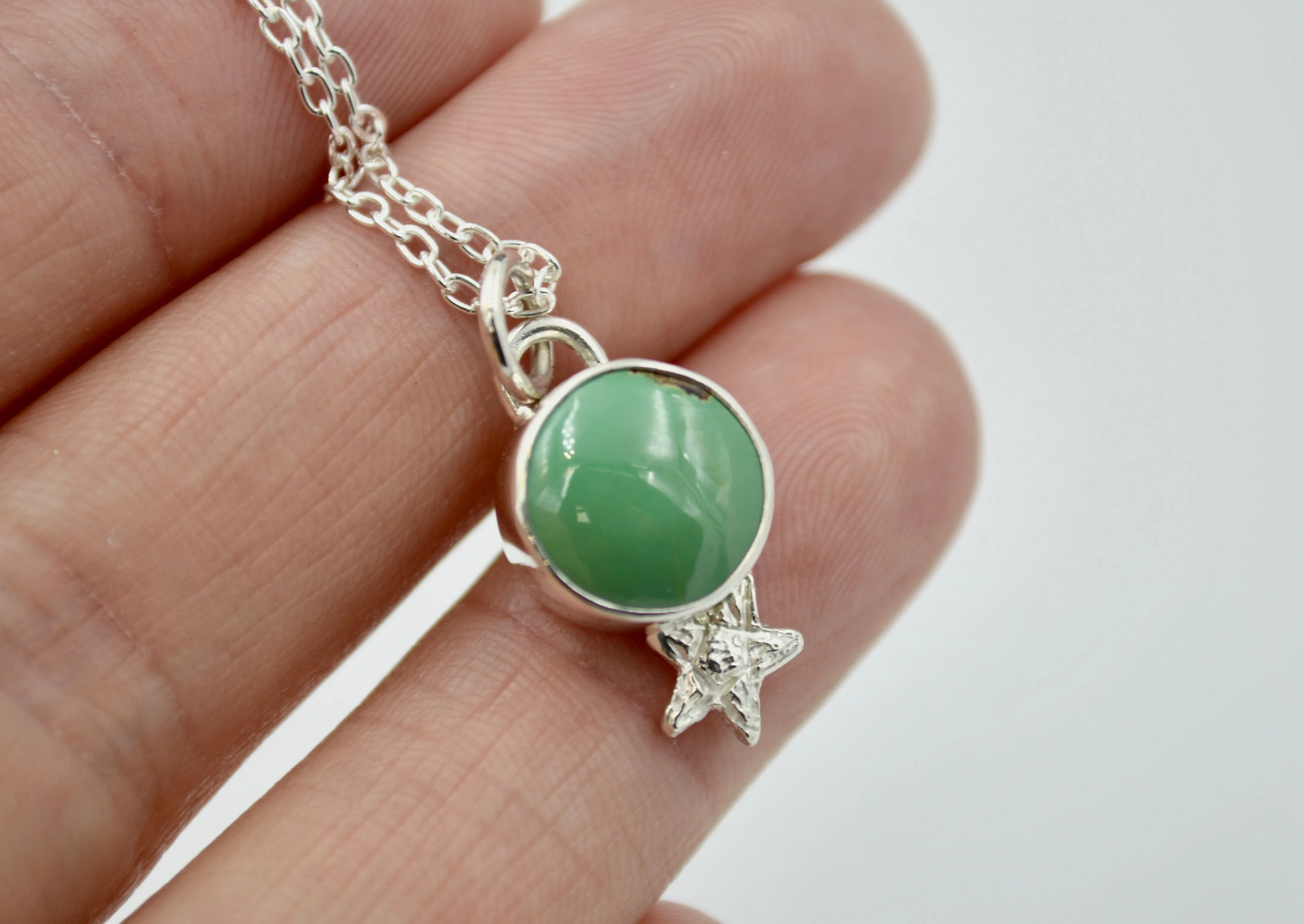 Kingman Turquoise Star Pendant OOAK
