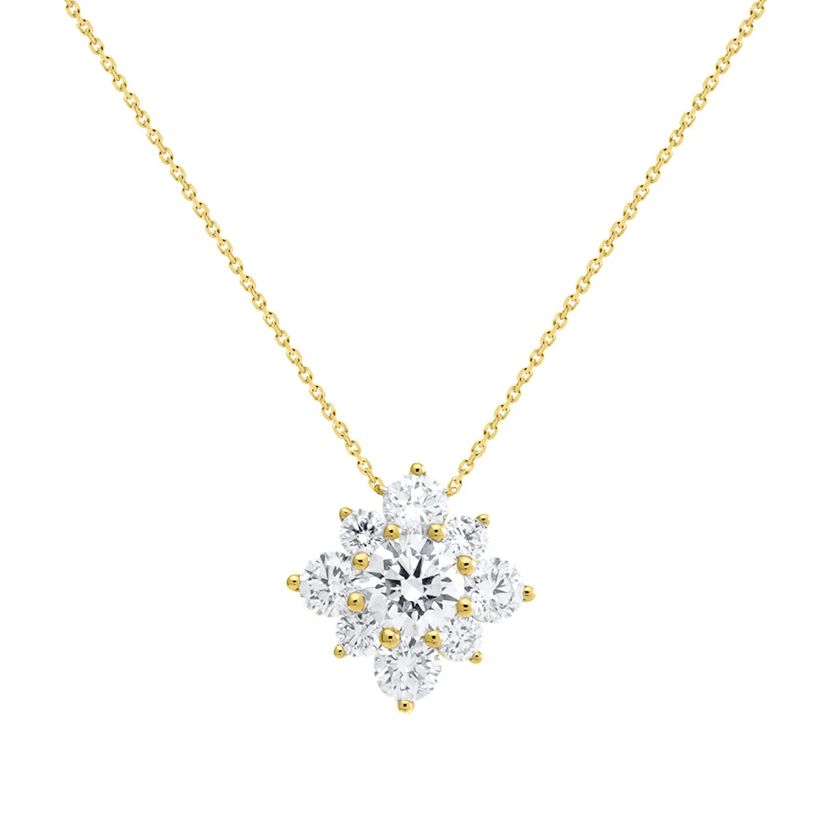 LAB GROWN Diamond Cluster Pendant