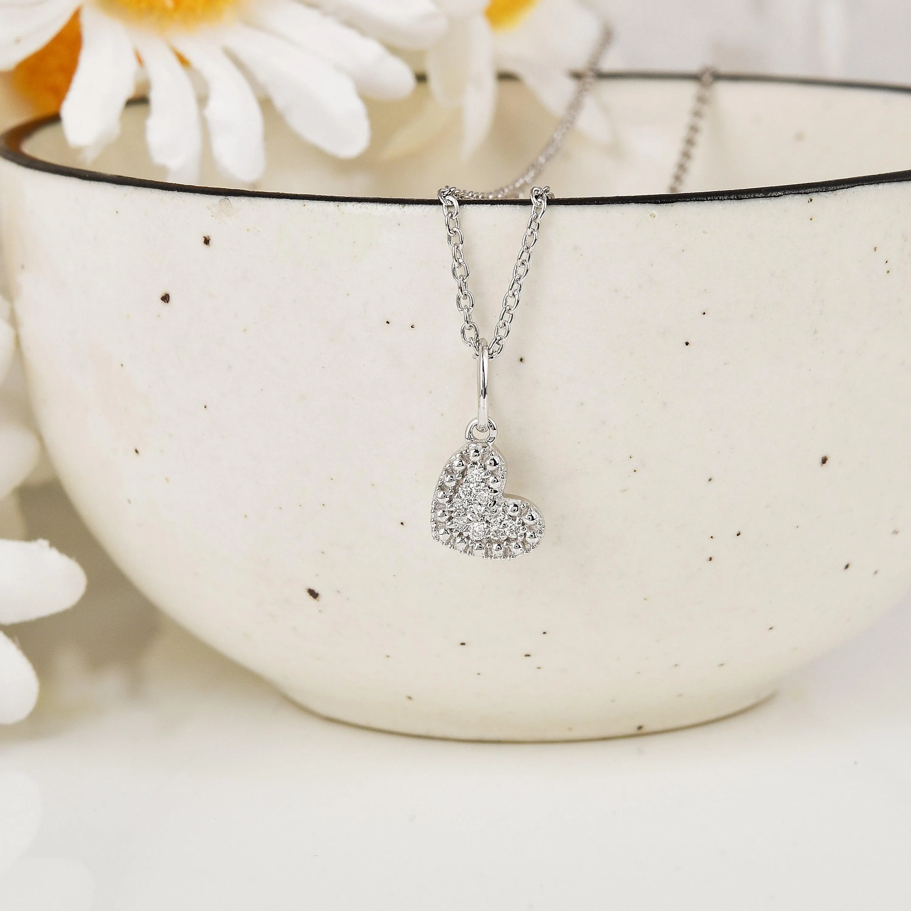 Lab Grown Diamond Heart Pave Pendant