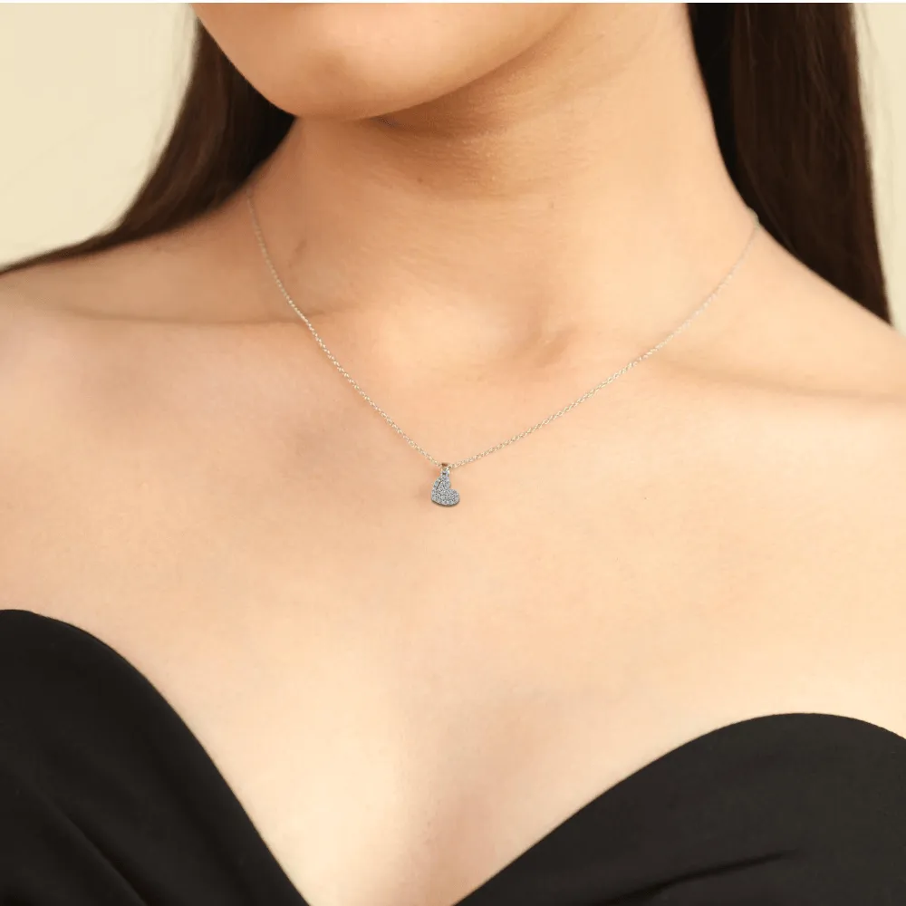Lab Grown Diamond Heart Pave Pendant