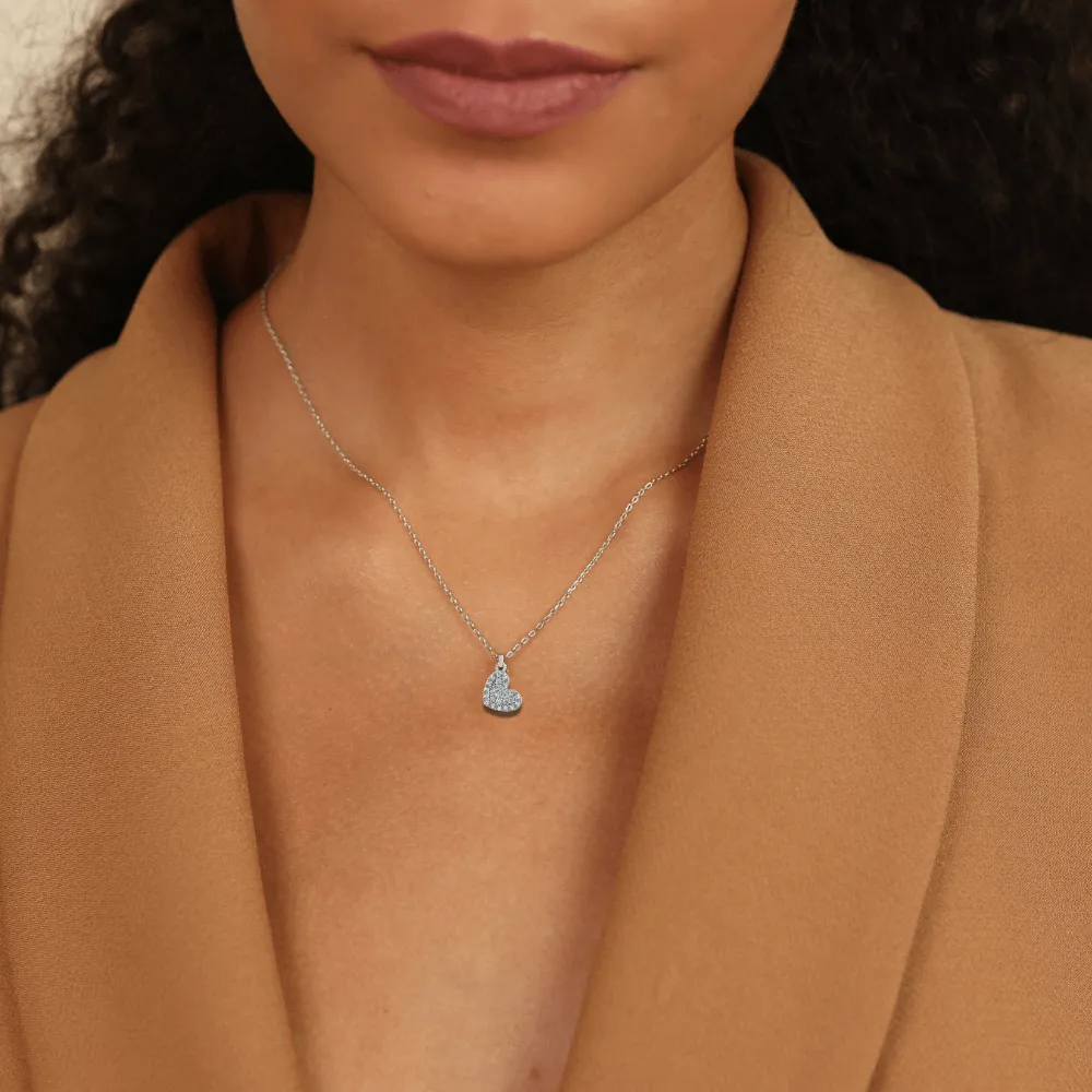 Lab Grown Diamond Heart Pave Pendant