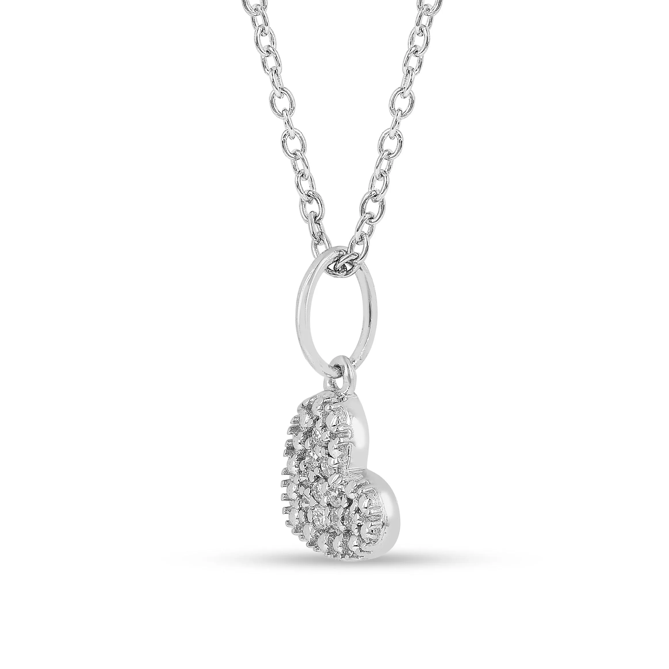 Lab Grown Diamond Heart Pave Pendant