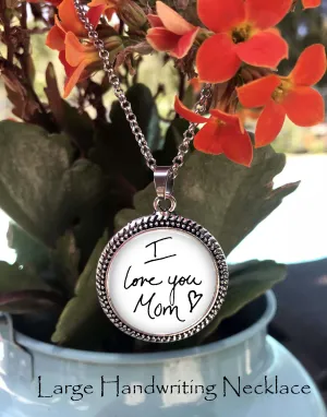 LARGE Custom Handwriting necklace