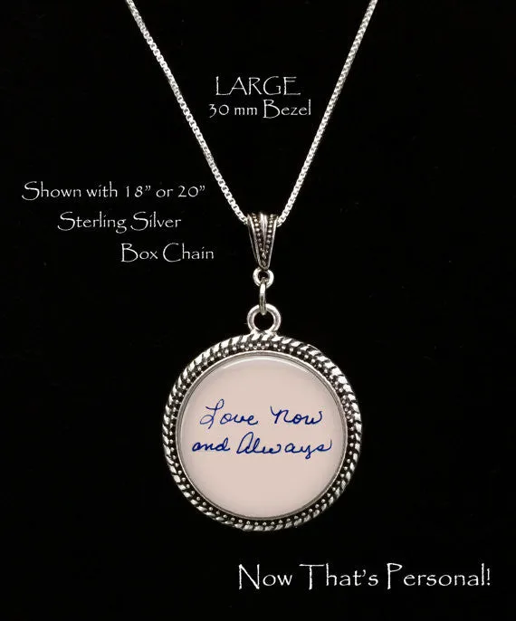 LARGE Custom Handwriting necklace
