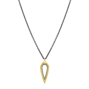 Large Pave Shield Necklace