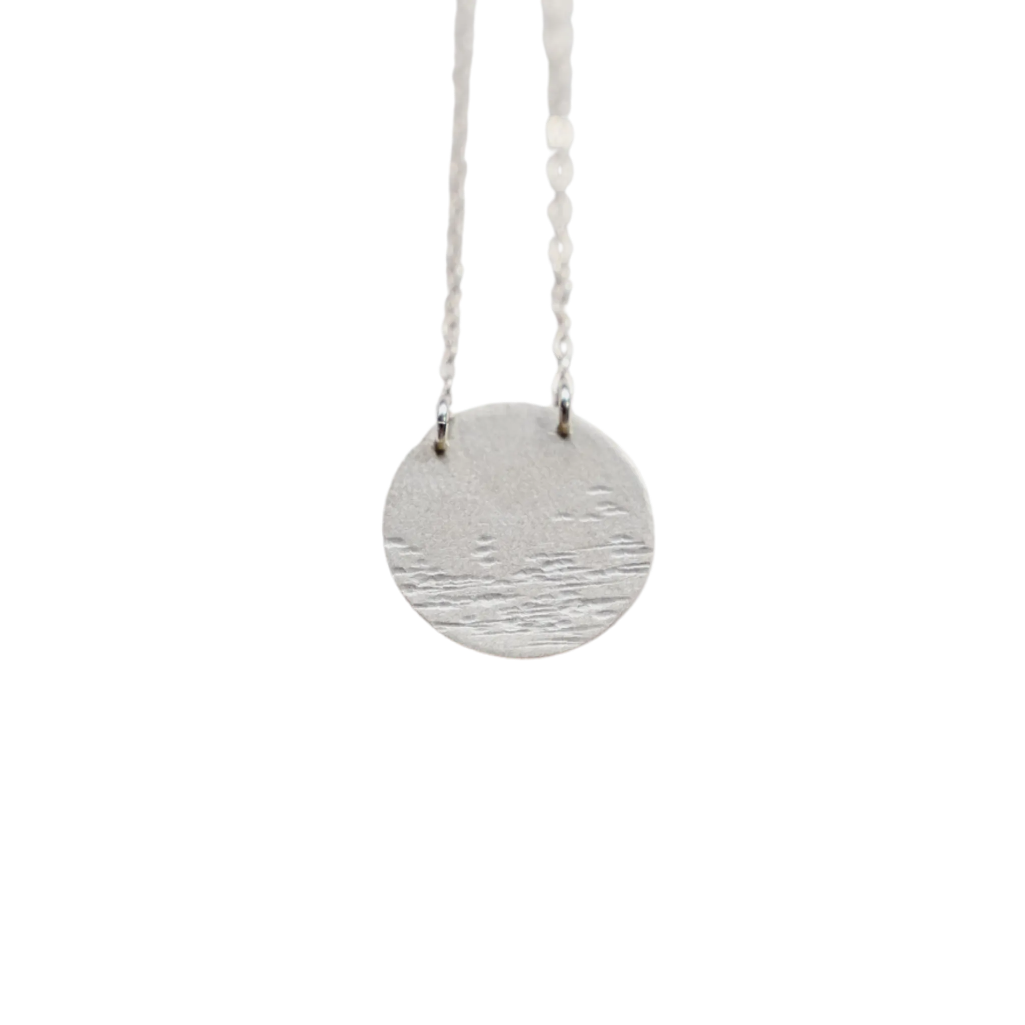Moon Over Water Silver Necklace