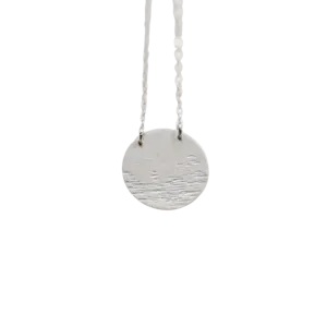 Moon Over Water Silver Necklace