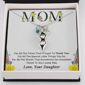 Mother's Day Gift, Mom Necklace, Gift for Mom, Mother Daughter Necklace, Mom Gift From Daughter, Pea Pod Necklace