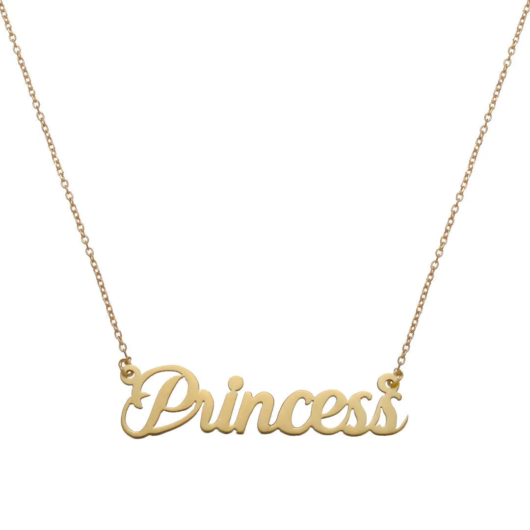 Nameplate Necklace , Classical script font