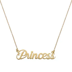 Nameplate Necklace , Classical script font