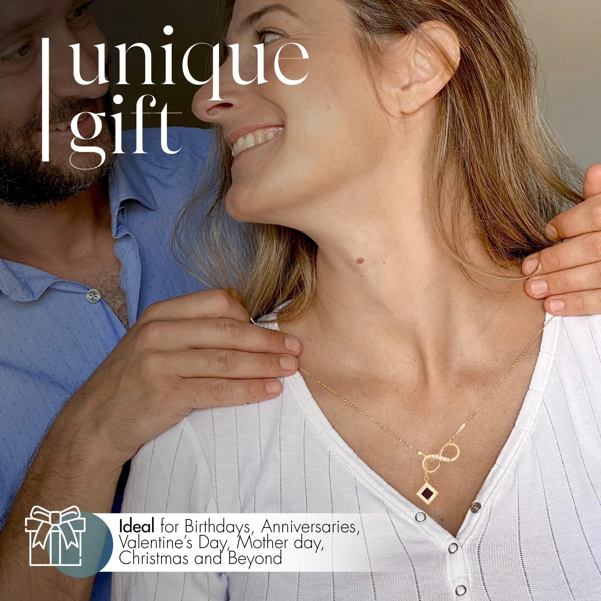 Nano Bible Infinity Necklace for Women – 18k Gold Plated Sterling Silver with Entire Holy KJV New Testament Engraved Pendant for Her – Religious Christian Jewelry Christmas Gift for Wife or Girlfriend