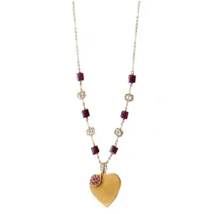 Necklace 5020H with Garnet and Lavender Moonstone by Michelle Pressler Jewelry
