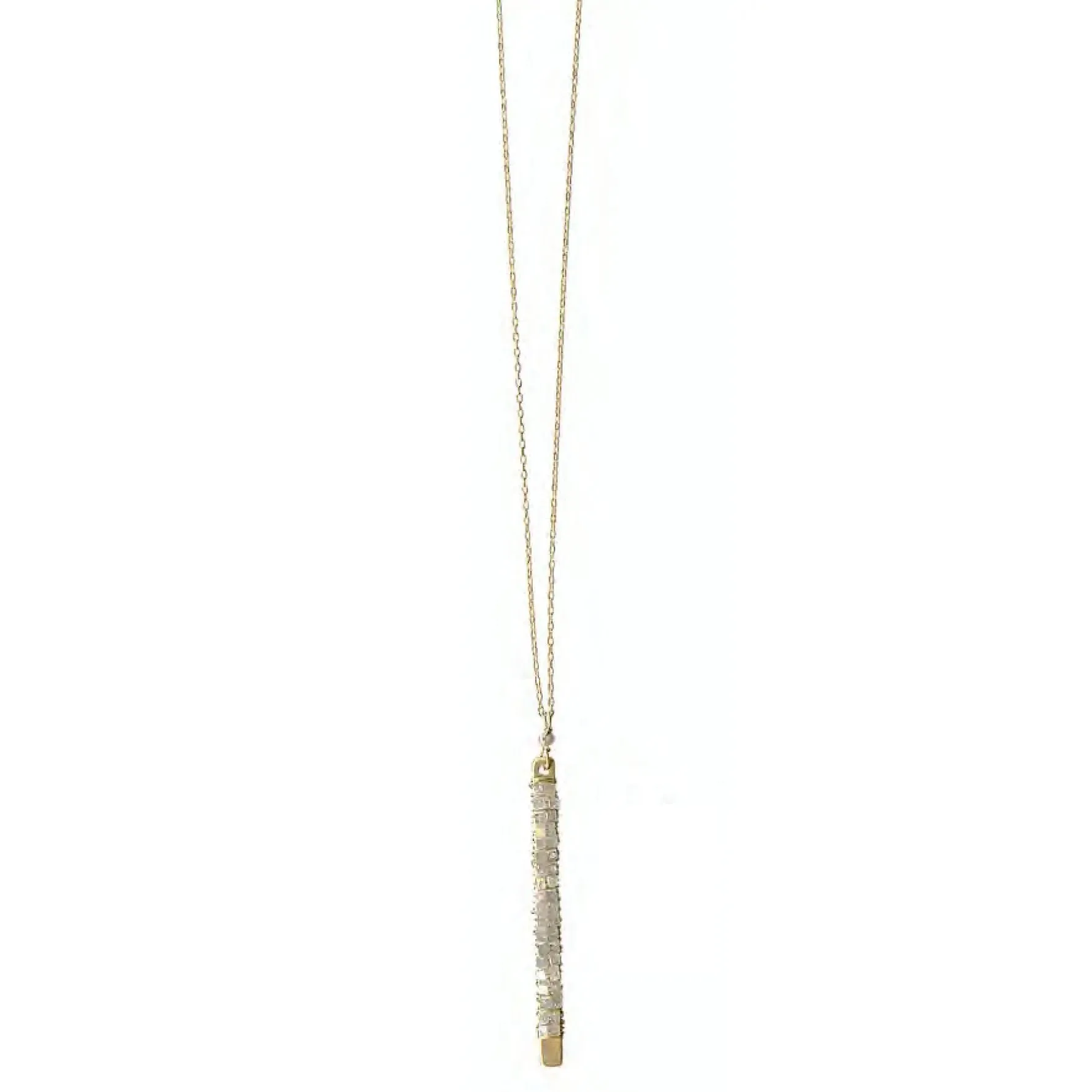 Necklace D101 with Grey Diamonds by Michelle Pressler Jewelry