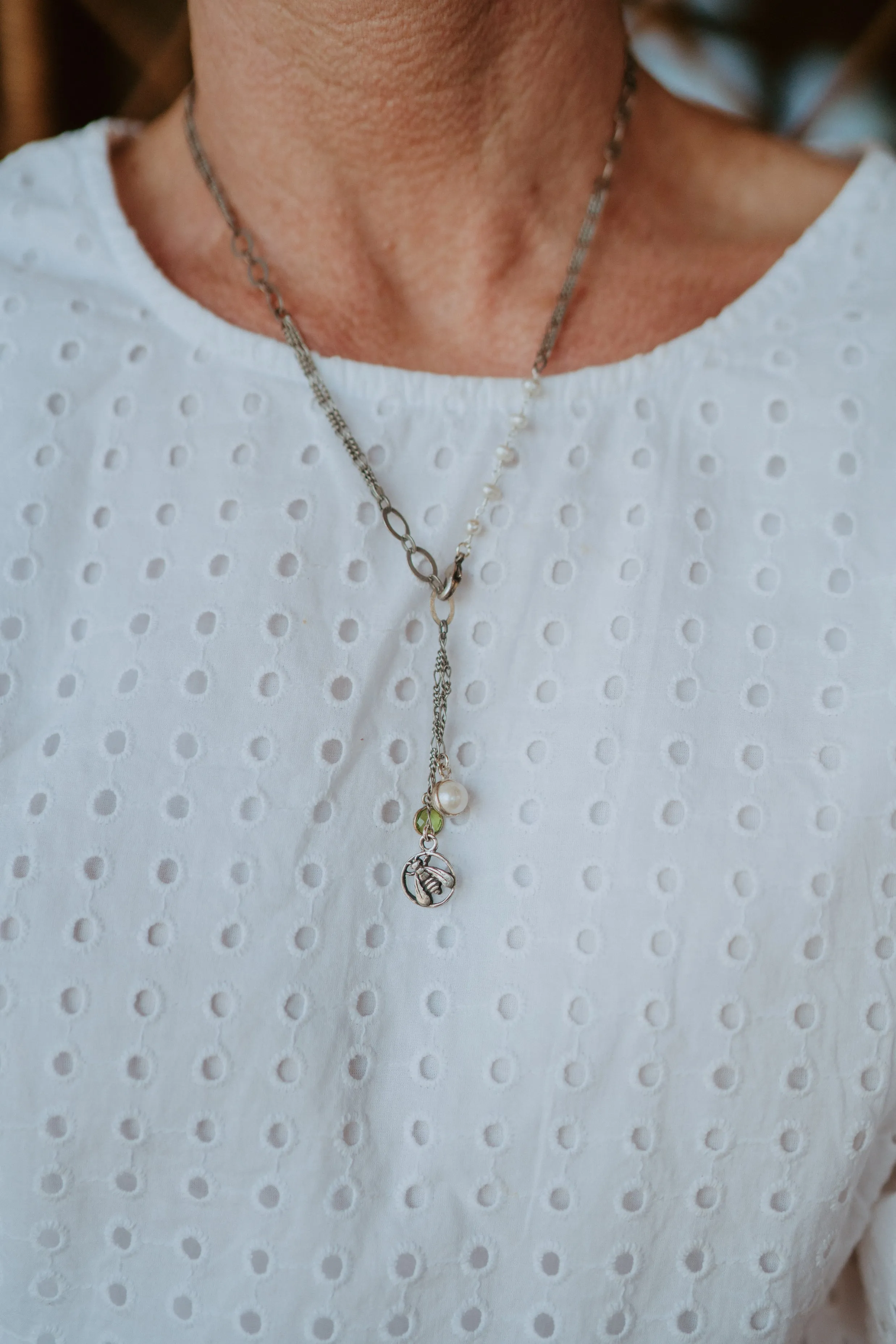 New Silver Bee Necklace #2