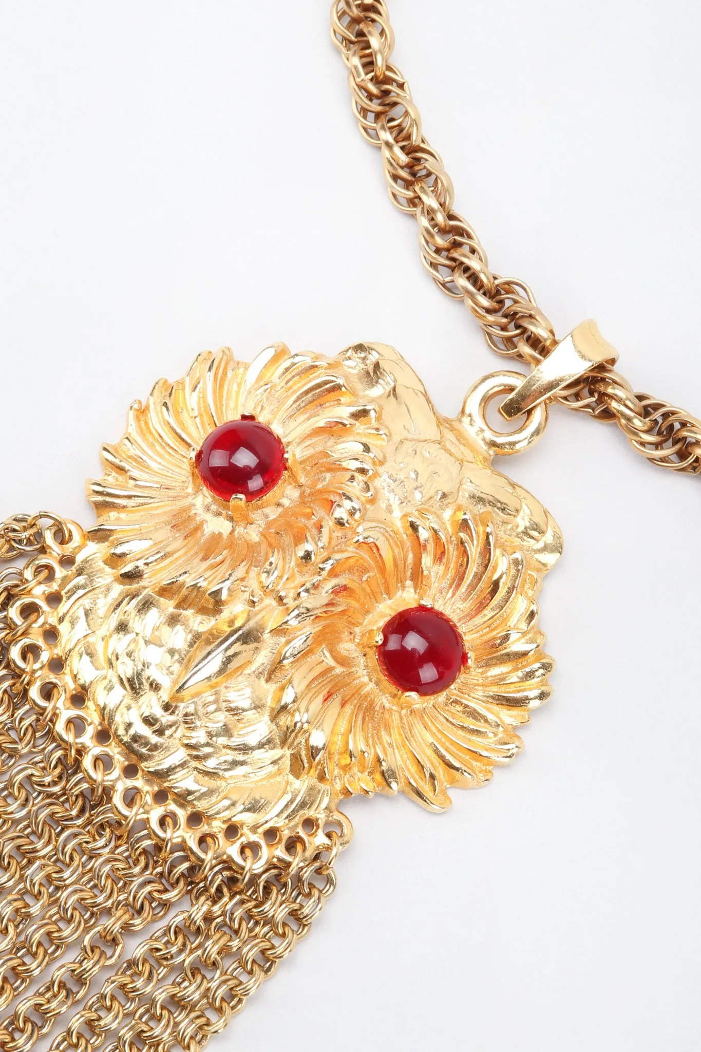 Owl Eyes Fringe Pendant