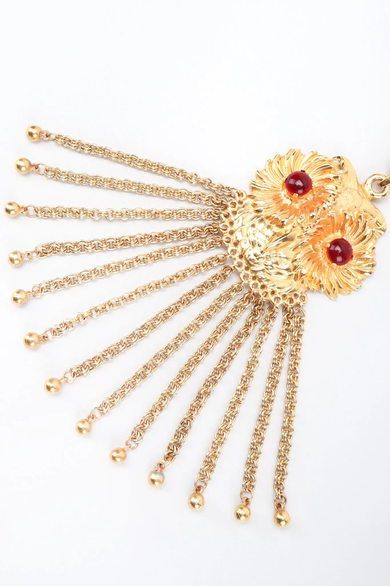 Owl Eyes Fringe Pendant