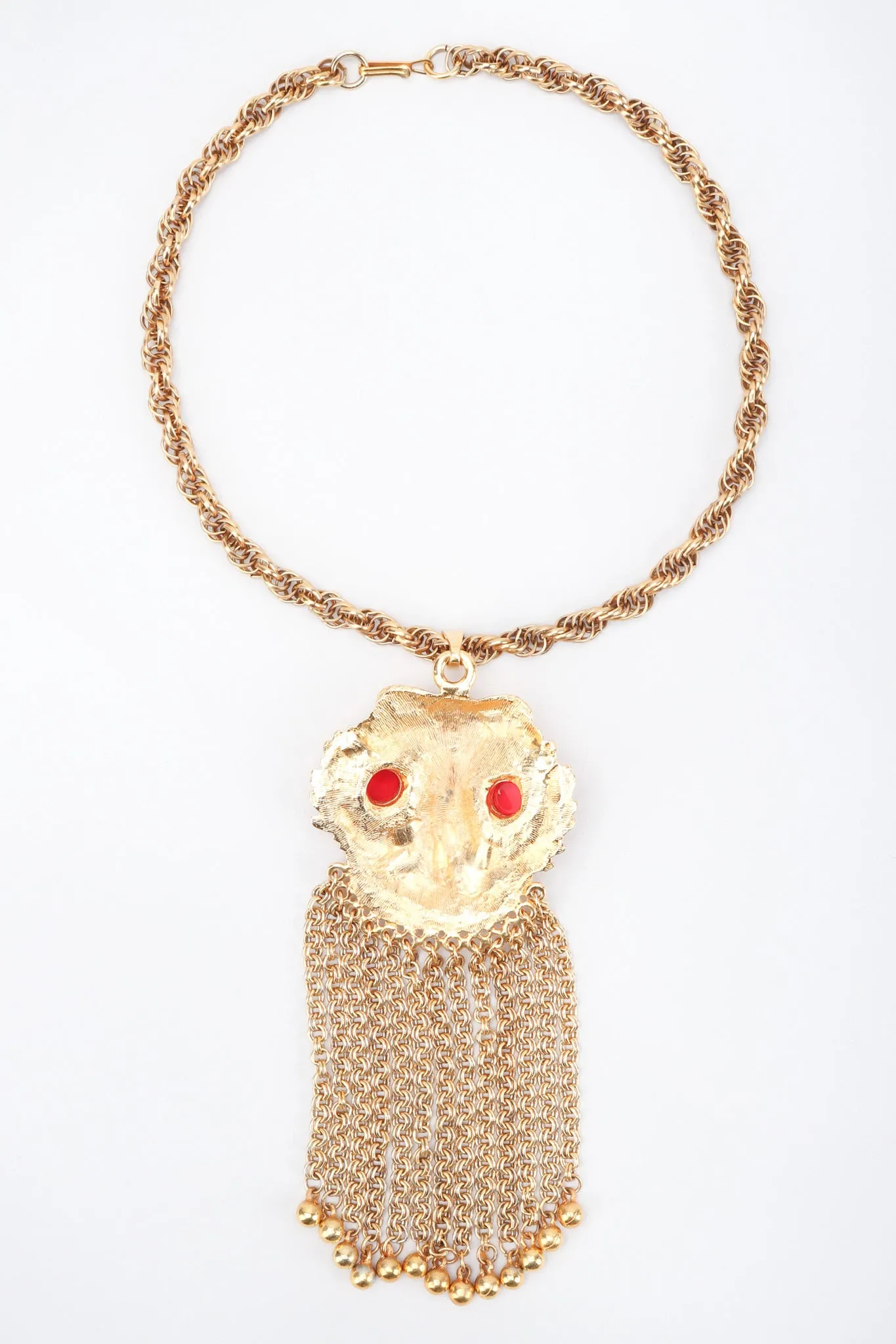Owl Eyes Fringe Pendant