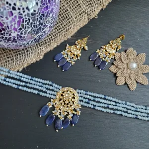 Pachi Kundan Bead Choker With Gold Plating