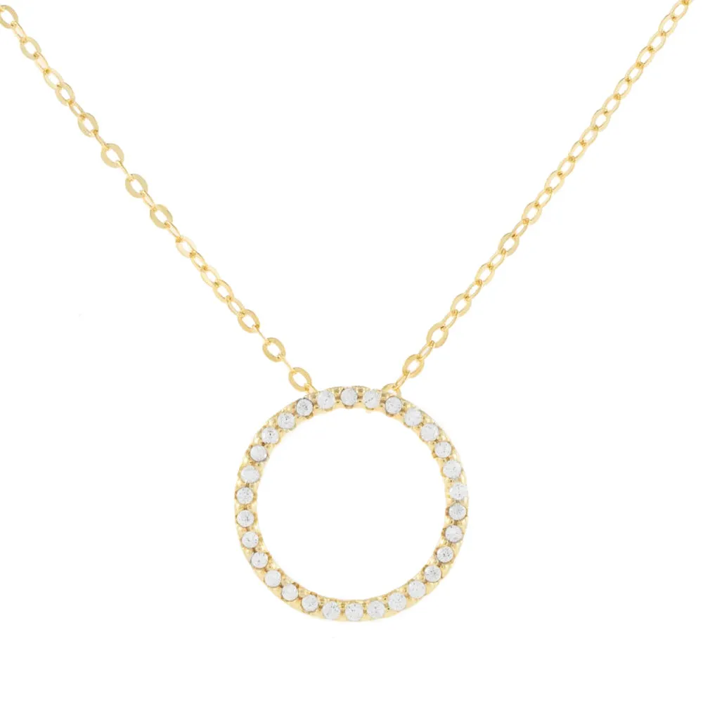 Pavé Open Circle Necklace