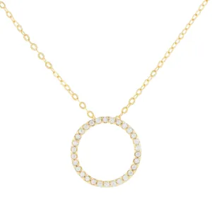 Pavé Open Circle Necklace