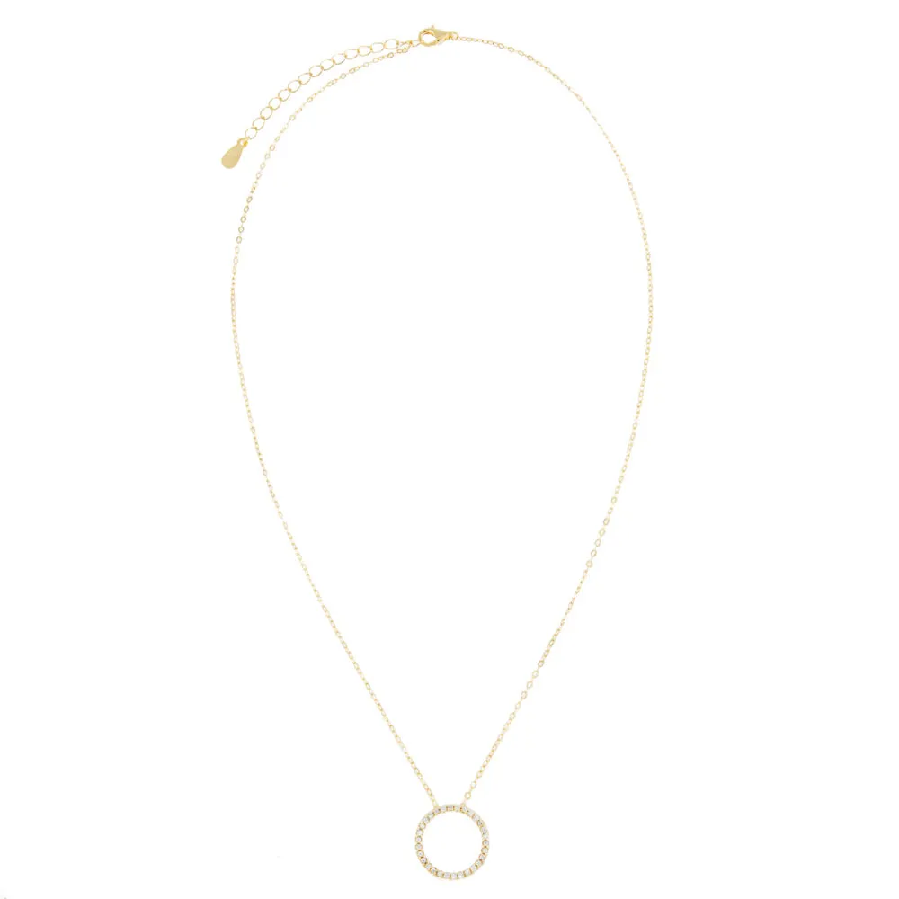 Pavé Open Circle Necklace