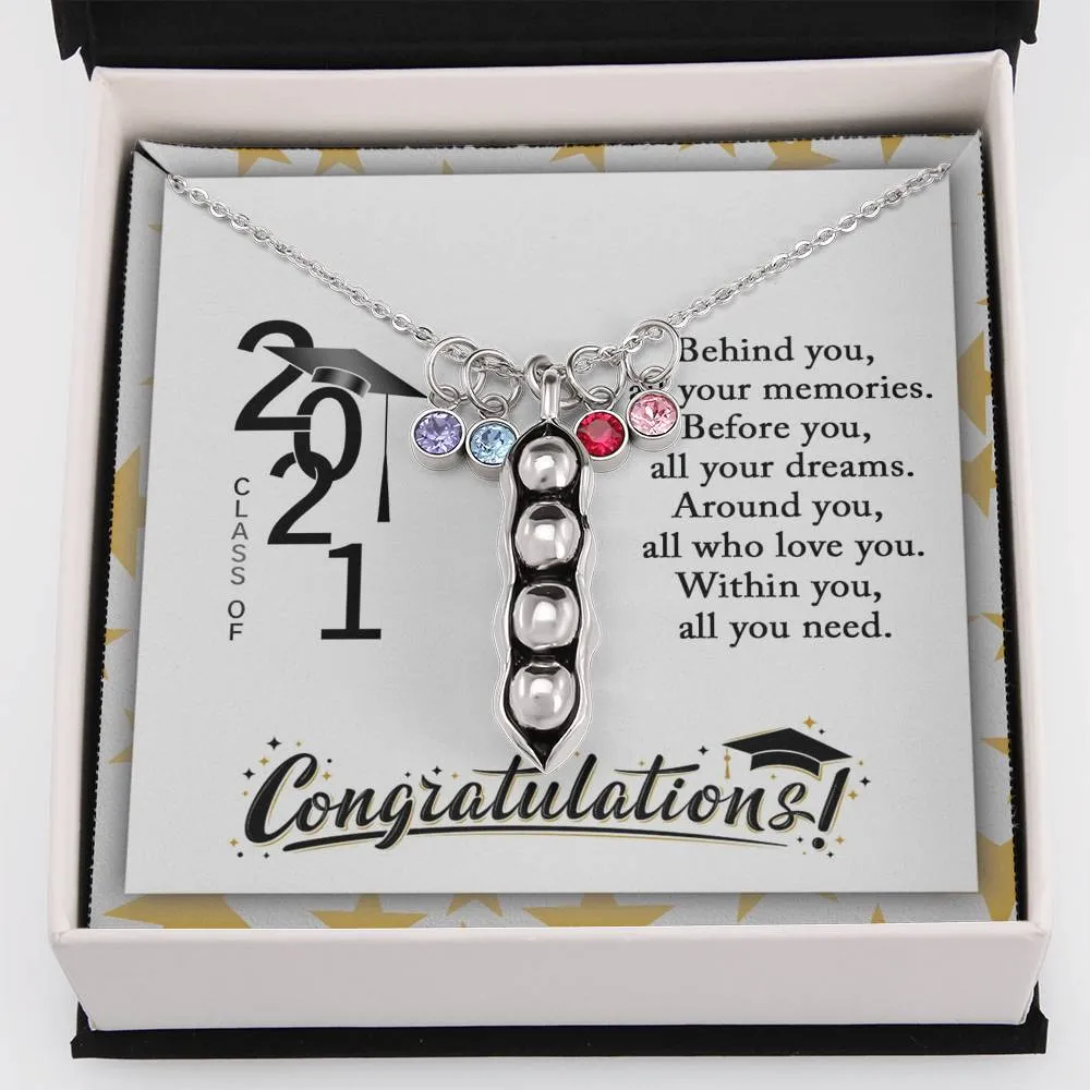 Peas In A Pod Graduation Gift Necklace, Graduation Gift for Daughter, College Graduation Gift for Her, High School,