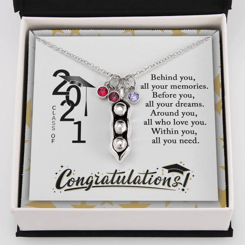 Peas In A Pod Graduation Gift Necklace, Graduation Gift for Daughter, College Graduation Gift for Her, High School,