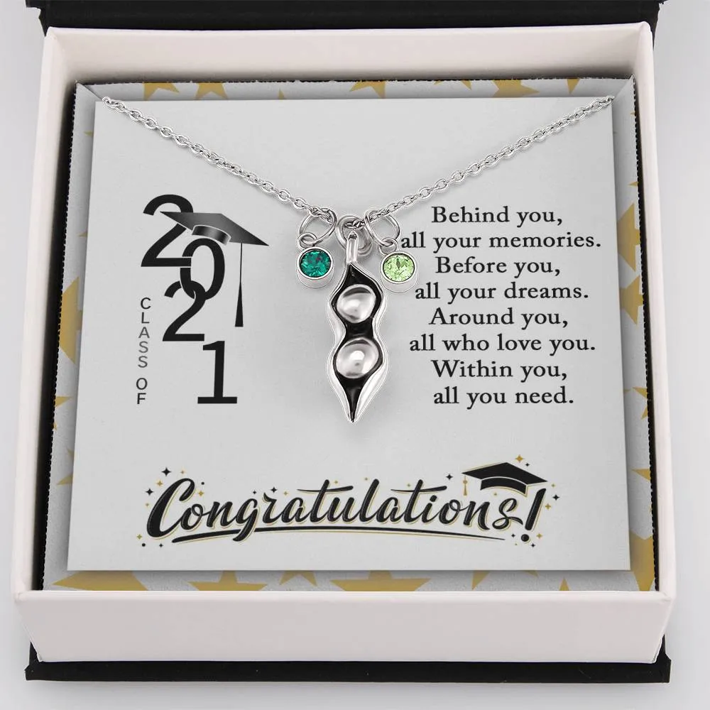 Peas In A Pod Graduation Gift Necklace, Graduation Gift for Daughter, College Graduation Gift for Her, High School,
