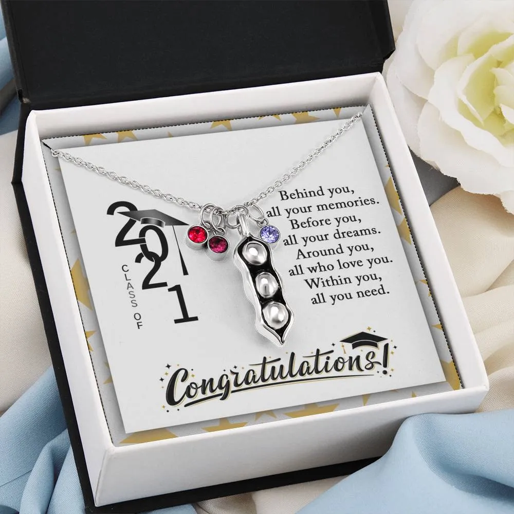 Peas In A Pod Graduation Gift Necklace, Graduation Gift for Daughter, College Graduation Gift for Her, High School,