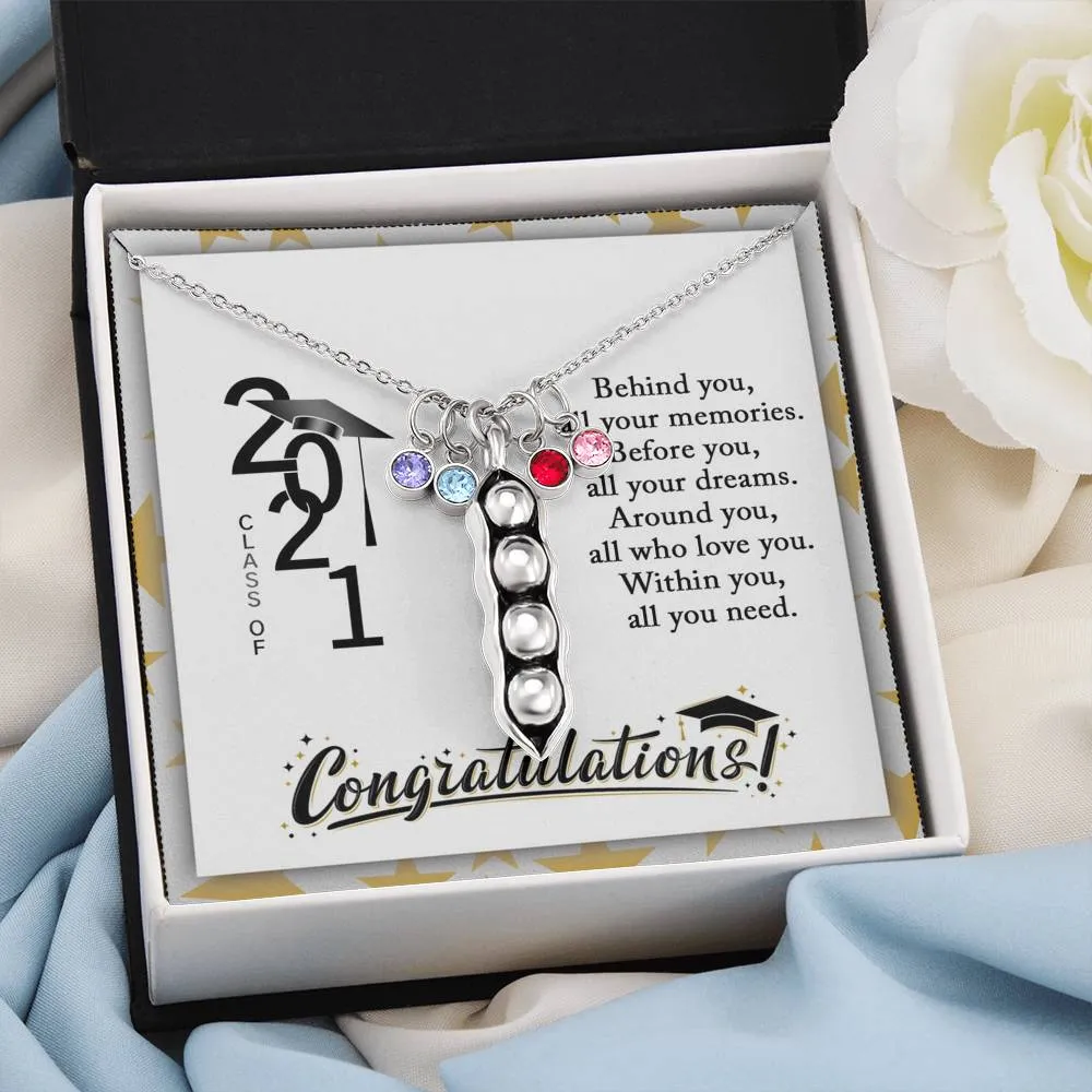 Peas In A Pod Graduation Gift Necklace, Graduation Gift for Daughter, College Graduation Gift for Her, High School,