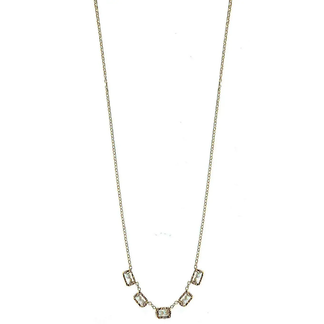 Peridot Necklace 4632 with Australian Opal by Michelle Pressler Jewelry
